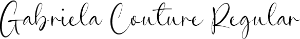 Gabriela Couture Regular font - Gabriela-Couture.otf