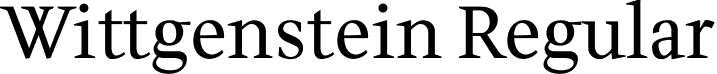 Wittgenstein Regular font - wittgensteinwght.ttf