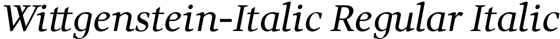 Wittgenstein-Italic Regular Italic font - wittgenstein-italic-regular.otf