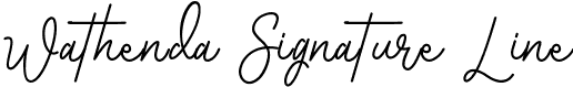 Wathenda Signature Line font - WathendaSignatureLine-Free.ttf