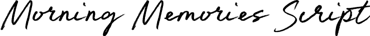 Morning Memories Script font - Morning Memories-Script.otf