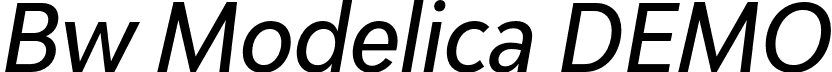 Bw Modelica DEMO font - BwModelicaDEMO-MediumCondensedItalic.otf