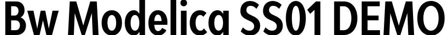 Bw Modelica SS01 DEMO font - BwModelicaSS01DEMO-BoldUltraCondensed.otf