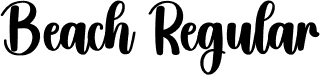 Beach Regular font - Beach.otf