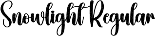 Snowlight Regular font - Snowlight.otf