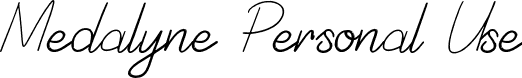 Medalyne Personal Use font - MedalynePersonalUse-Regular.otf