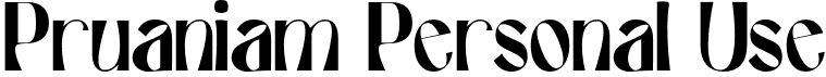 Pruaniam Personal Use font - PruaniamPersonalUse-Regular.otf