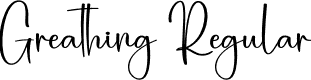 Greathing Regular font - Greathing.otf