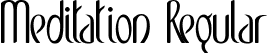 Meditation Regular font - Meditation.ttf