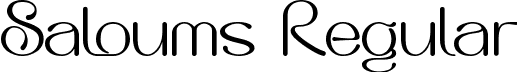 Saloums Regular font - Saloums.ttf