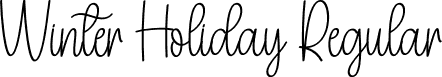 Winter Holiday Regular font - Winter-Holiday.otf