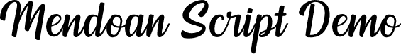 Mendoan Script Demo font - MendoanScript-Demo.otf