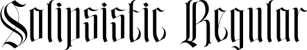 Solipsistic Regular font - solipsistic-arlgp.ttf