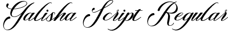 Galisha Script Regular font - Galisha Script.otf