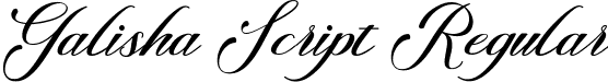 Galisha Script Regular font - Galisha Script.ttf