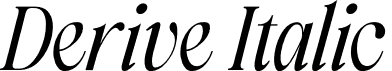 Derive Italic font - Derive-Italic.ttf