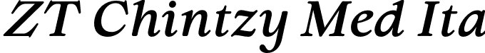 ZT Chintzy Med Ita font - ZTChintzy-MediumItalic.otf