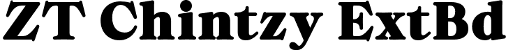 ZT Chintzy ExtBd font - ZTChintzy-ExtraBold.otf