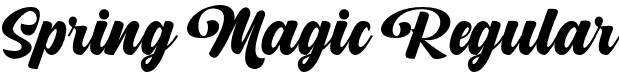 Spring Magic Regular font - Spring Magic.otf