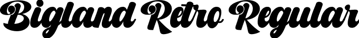 Bigland Retro Regular font - Bigland Retro.ttf