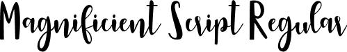 Magnificient Script Regular font - Magnificient Script .ttf