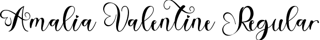 Amalia Valentine Regular font - Amalia Valentine TTF Demo.ttf