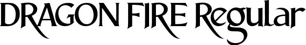 DRAGON FIRE Regular font - dragon-fire.otf