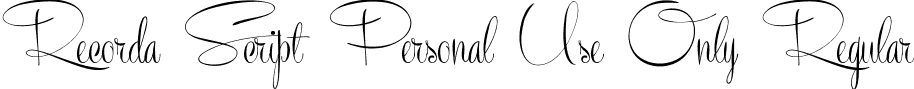 Recorda Script Personal Use Only Regular font - RecordaScript_Personal_Use_Only.ttf