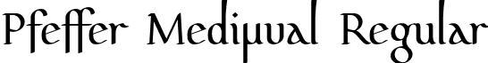 Pfeffer Mediµval Regular font - PfefferMediaeval.otf