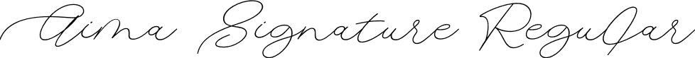 Aima Signature Regular font - AimasignatureRegular-WyXeE.otf