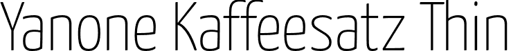 Yanone Kaffeesatz Thin font - YanoneKaffeesatz-Thin.otf