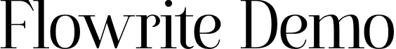 Flowrite Demo font - Flowrite-Demo.otf