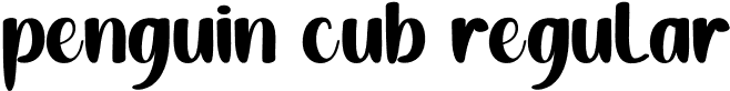 Penguin Cub Regular font - Penguin-Cub.otf