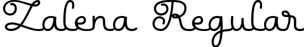 Zalena Regular font - Zalena.otf