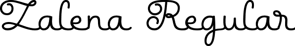 Zalena Regular font - Zalena.ttf