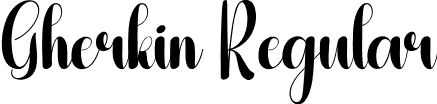 Gherkin Regular font - Gherkin.otf