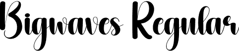 Bigwaves Regular font - Bigwaves.otf