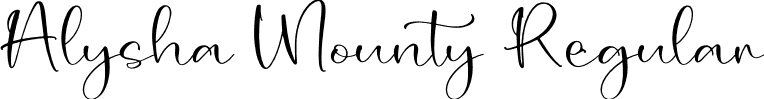 Alysha Mounty Regular font - Alysha-Mounty.otf