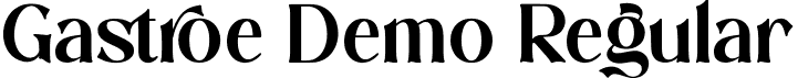 Gastroe Demo Regular font - Gastroe-Demo.otf