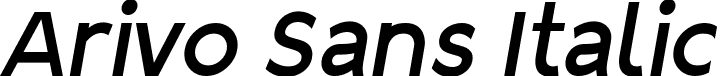 Arivo Sans Italic font - ArivoSans-Italic.otf