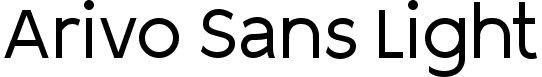 Arivo Sans Light font - ArivoSans-Light.ttf