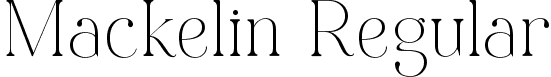 Mackelin Regular font - Mackelin.ttf