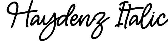 Haydenz Italic font - Haydenz-Italic.otf