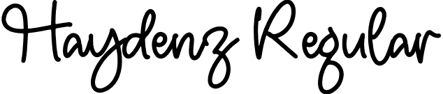 Haydenz Regular font - Haydenz.otf