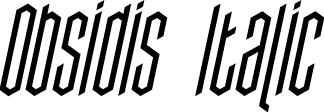 Obsidis Italic font - Obsidis-Italic.otf