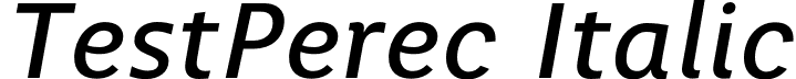 TestPerec Italic font - Test_Perec-Italic.otf