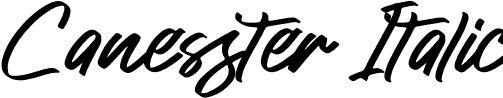 Canesster Italic font - Canesster-Italic.otf