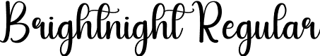 Brightnight Regular font - Brightnight.otf