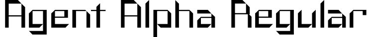 Agent Alpha Regular font - agent-alpha.otf