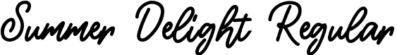 Summer Delight Regular font - Summer Delight.ttf